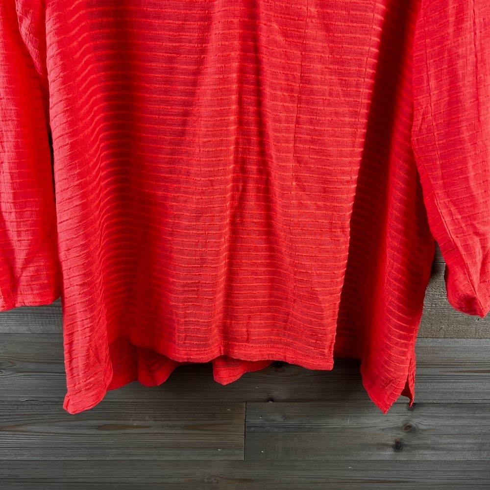Lands End Womens Coverup Rib Hooded Mini Coral Bliss Beach Swim Coastal XL 18 - Picture 3 of 8